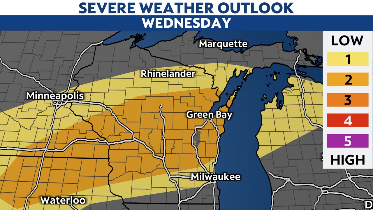 Another round of severe storms possible Wednesday