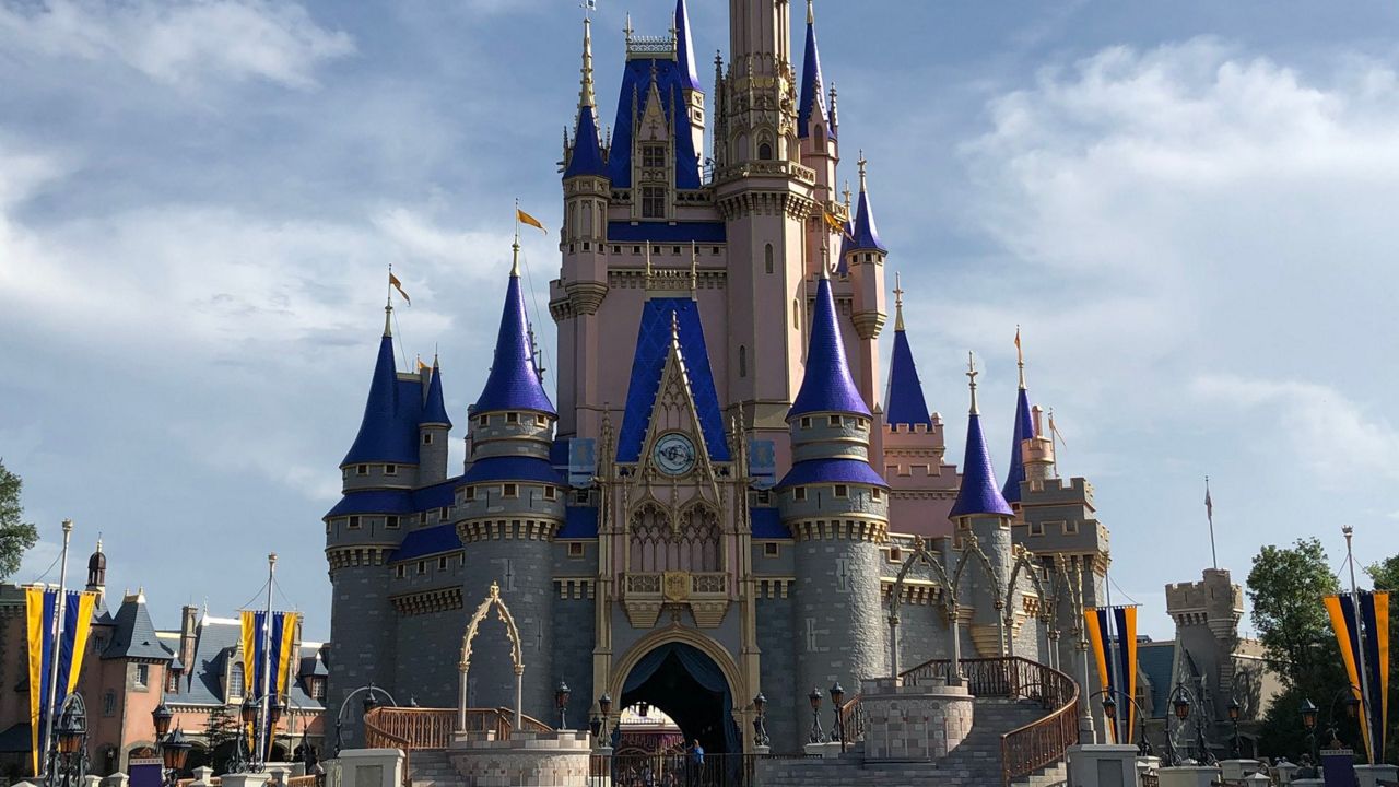 Cinderella Castle at Magic Kingdom, which reopened on July 11 after a four-month closure. (Ashley Carter/Spectrum News)