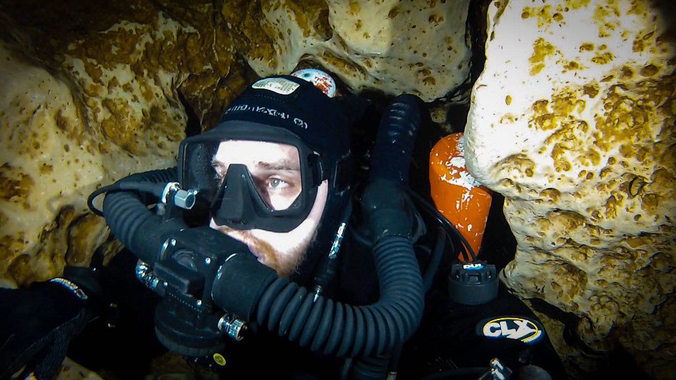 Matt Vinzant has been diving since he was a teenager and got cave certified at 18-years-old (Matt Vinzant).