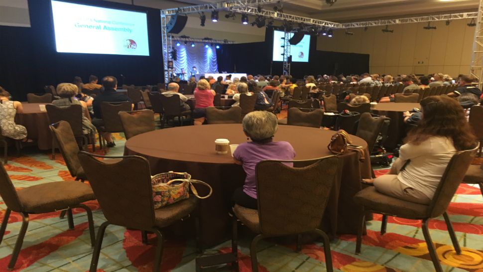 A panel of 2 doctors, a psychologist and an advocacy expert spoke in Orlando about the types of pharmaceutical testing for the most common dwarf genetic mutation called achondroplasia. (Erin Murray, staff)
