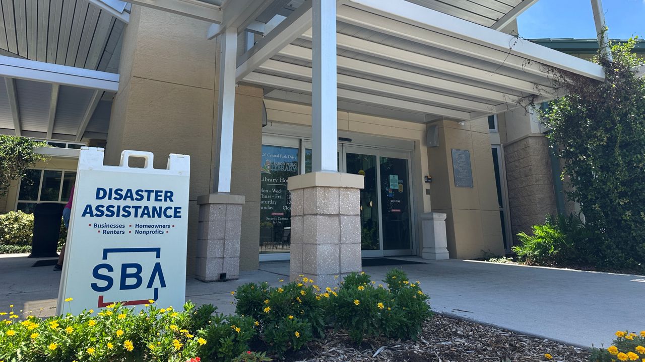 Disaster loan outreach center at the Largo Public Library (Spectrum News/Tyler O'Neill)