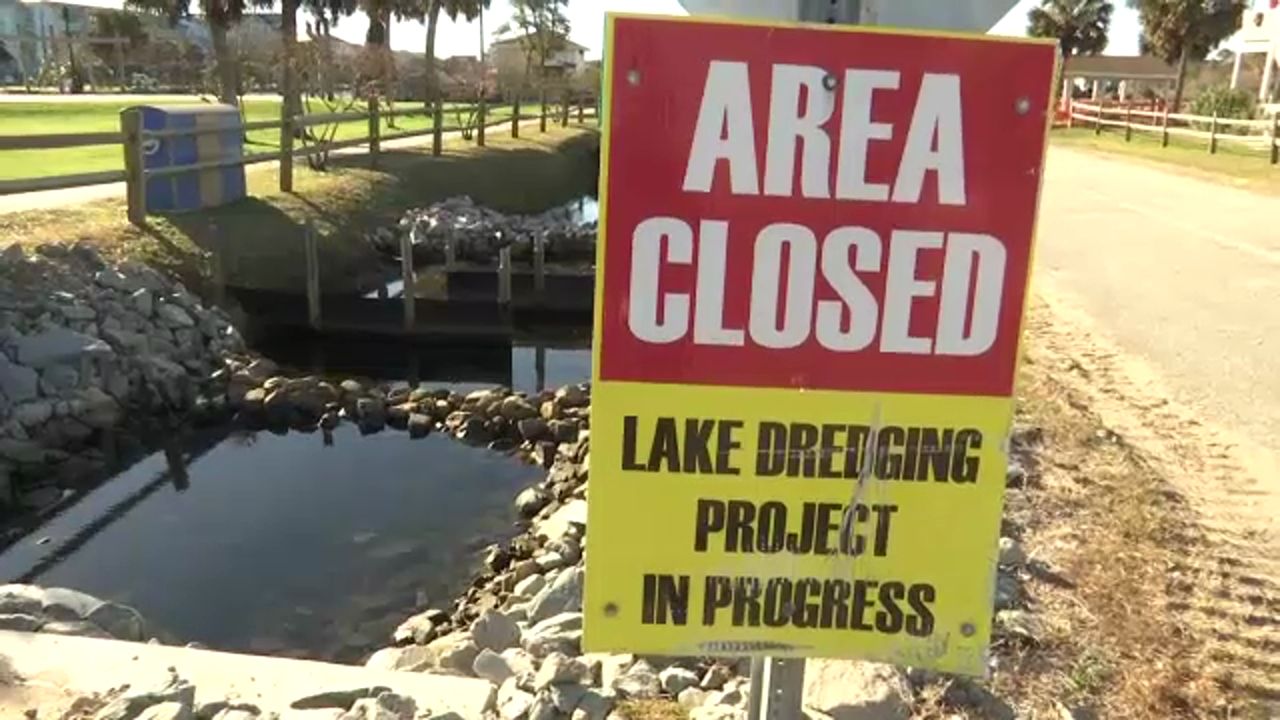 Dredging sign