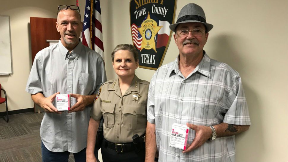Texas Overdose Naloxone Initiative donates life-saving medication to all Travis County deputies. (Courtesy: @TravisCoSheriff)