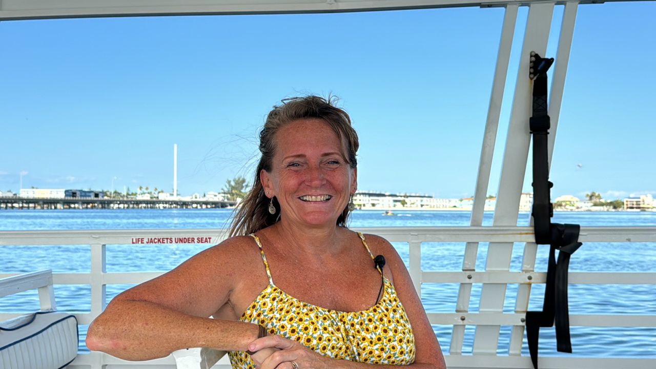 Melissa Wilson on the Gulf Islands Ferry. (Spectrum Bay News 9/Julia Hazel)