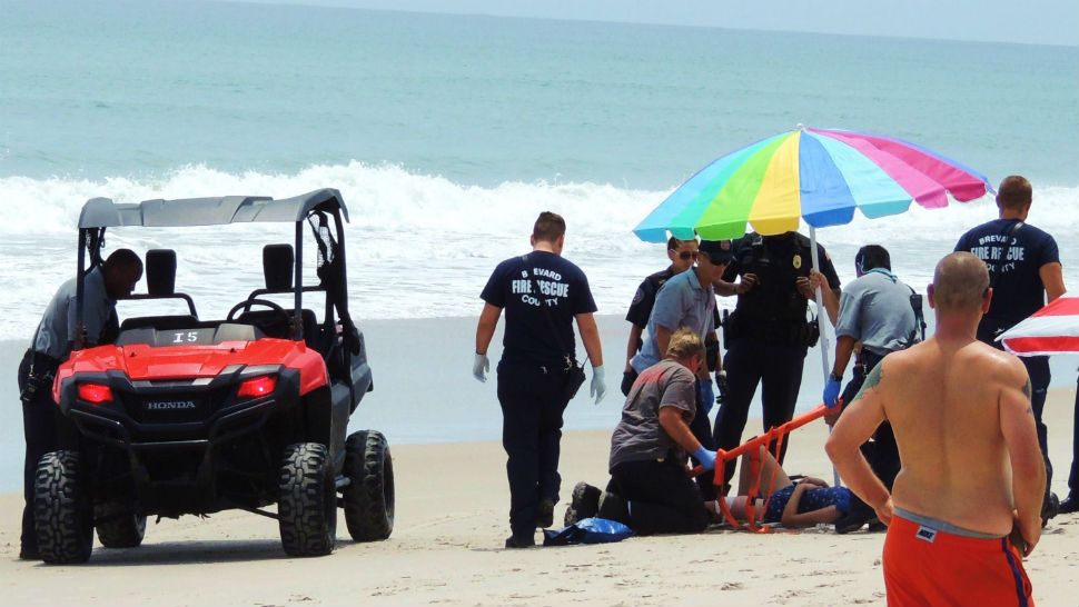 A 14-year-old girl was injured at Playalinda Beach, Saturday, July 14, 2018. She sustained a deep laceration to her leg. (Michael Logan, viewer)