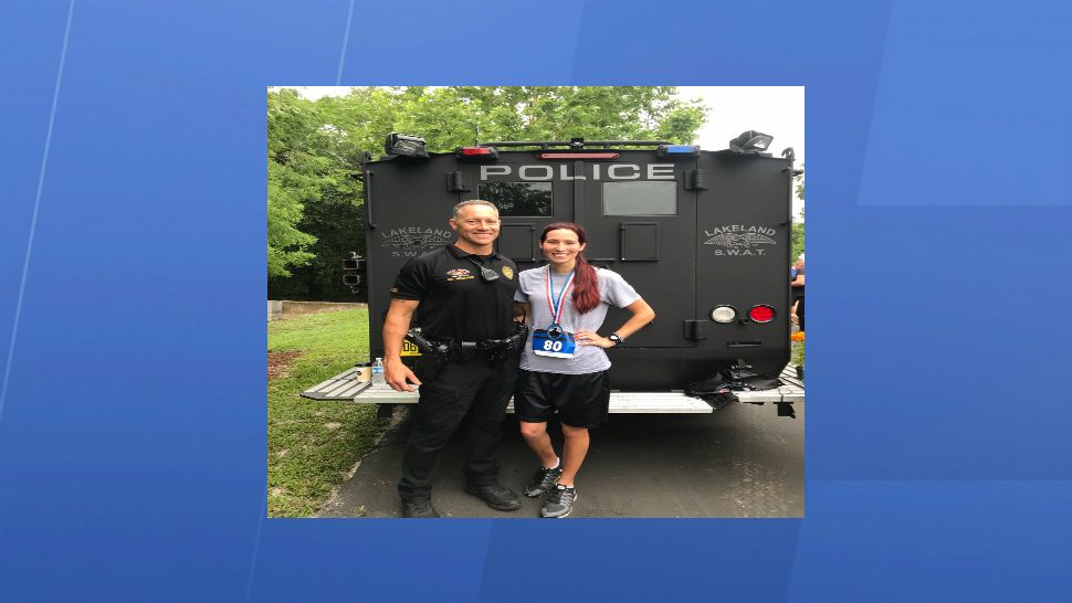 Recruits like Morgan Mumbauer are having to work a part time job to pay for tuition. She too wants to become a Lakeland Police officer, just like her father, Chad Mumbauer, who also battled cancer. He beat it twice (Courtesy of Morgan Mumbauer).