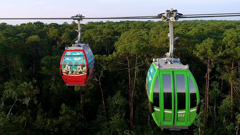 The Disney Skyliner gondolas take guests between several of the resort's hotels and parks, including Epcot and Disney's Hollywood Studios. (File)