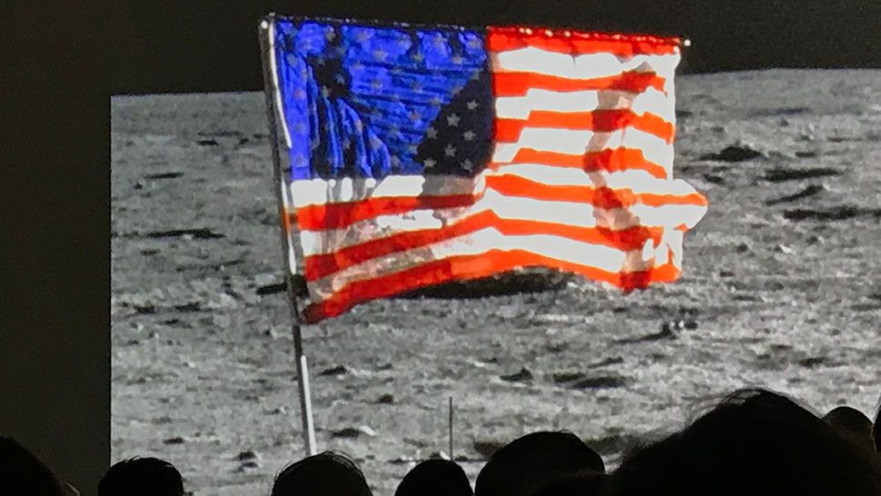 Fifty years after Neil Armstrong set foot on the lunar surface, former NASA workers and contractors gathered for a reunion at Kennedy Space Center. (Greg Pallone/Spectrum News 13)
