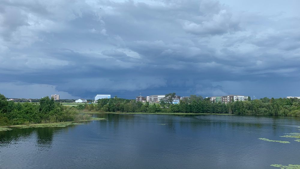 Sent to us with the Spectrum News 13 app: Ominous clouds and rumbles of thunder move over the Dr. Phillips area of Orange County on Wednesday afternoon. (Karen Lary/viewer)