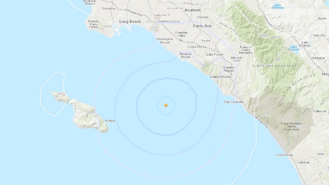 earthquakes today map