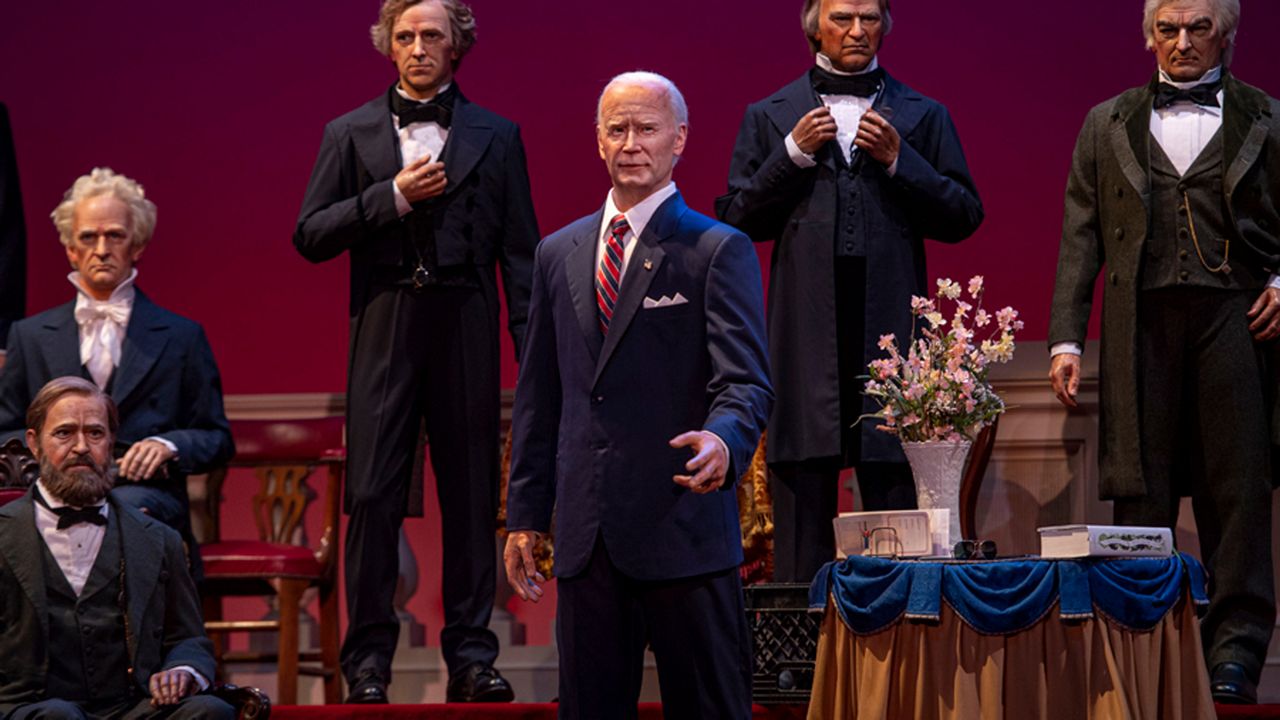 Disney unveiled this first look at the animatronic of President Joe Biden at the Hall of Presidents on Monday. (Courtesy: Disney Parks Blog)