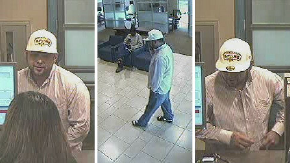 Photos of the man police believe robbed a Chase Bank July 9. Image/San Antonio Police Department