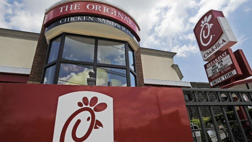 FILE - This Thursday, July 19, 2012 file photo shows a Chick-fil-A fast food restaurant in Atlanta. Earlier this month, Chick-fil-A set off a furor opposing same-sex unions. Other companies are brushing off fears that support for gay marriage could hurt their bottom line. (AP Photo/Mike Stewart, File)