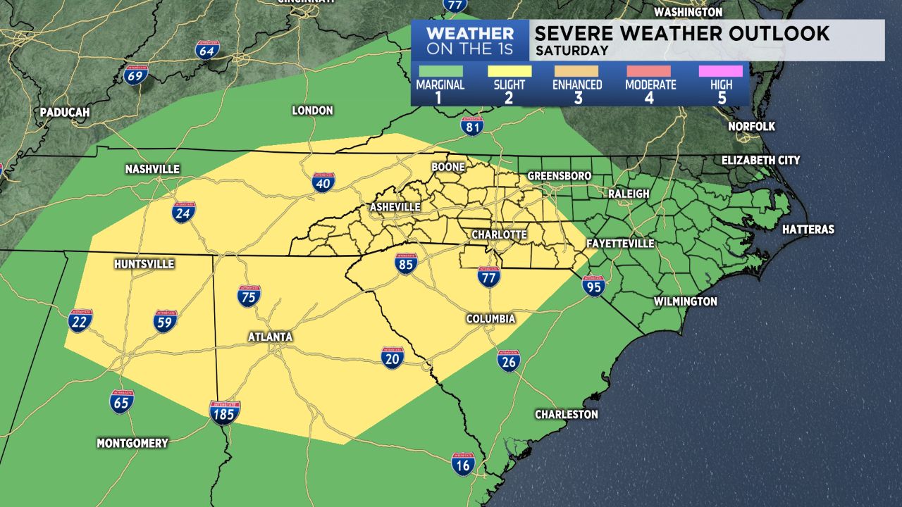 Unsettled weather arrives in the Carolinas