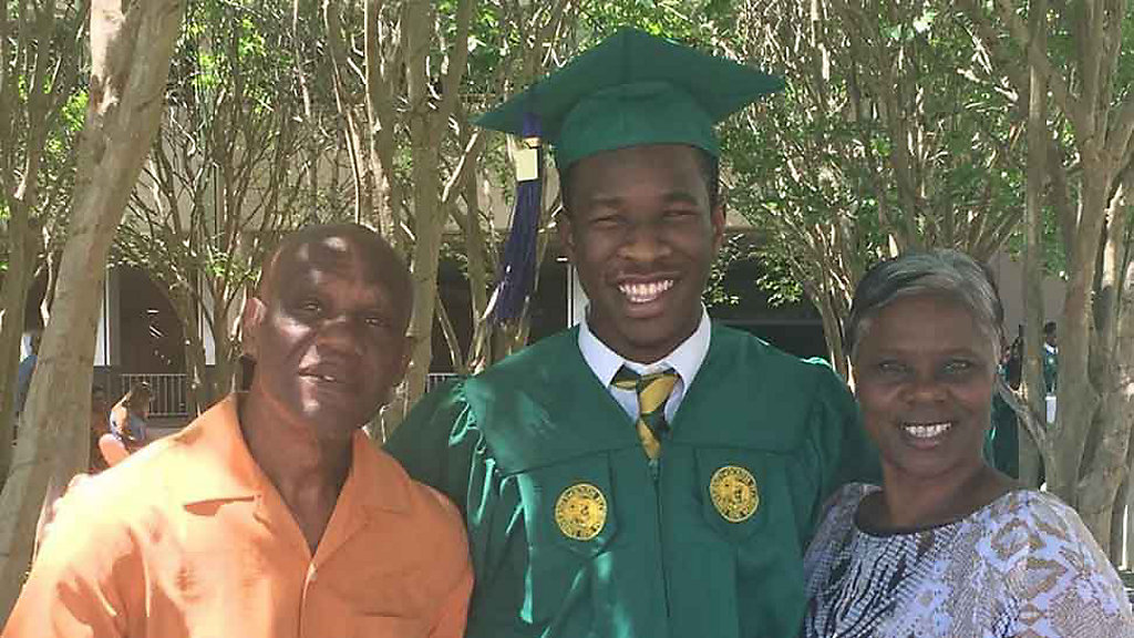 From left to right: Ronald, Victor, and Violet Sims. (Courtesy of Simms Family)