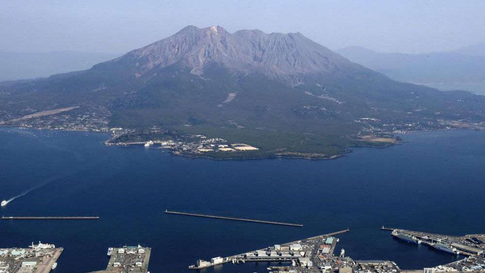 Sakurajima on the main southern island of Kyushu is one of Japan’s most active volcanos and has erupted repeatedly. (AP)