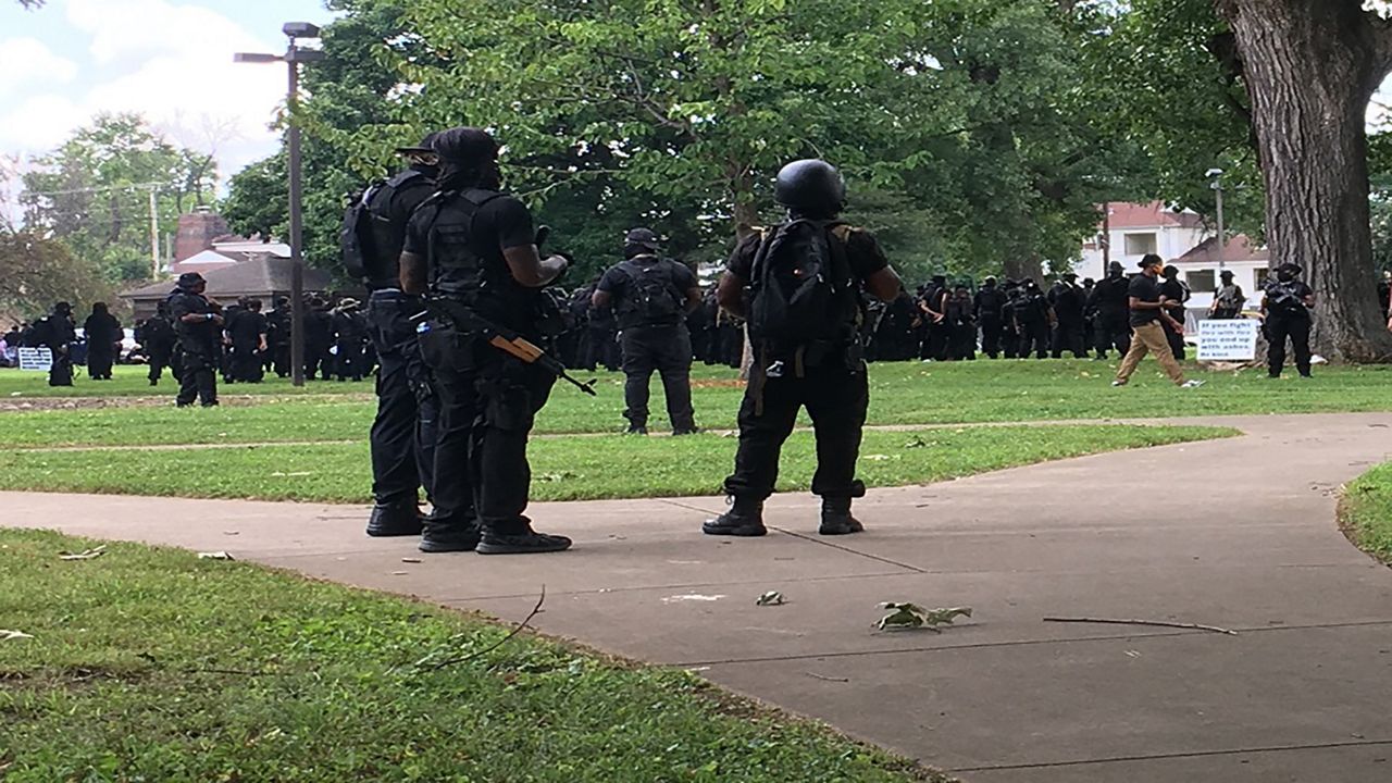 Armed Militia Groups Gathered in Downtown Louisville