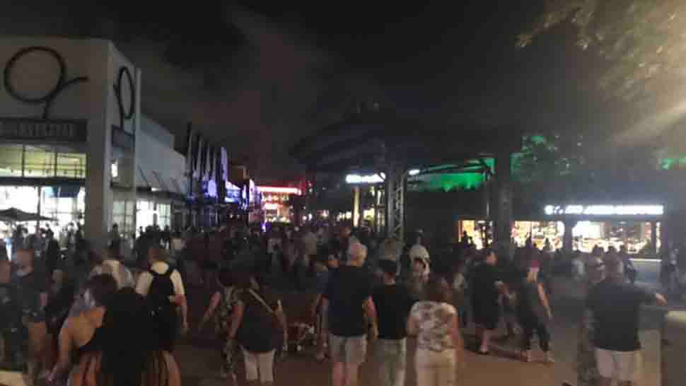 Disney Springs was hit by a power outage Saturday night, leaving many restaurants and shops running on backup power. (Courtesy of @RunImpossible/Twitter)