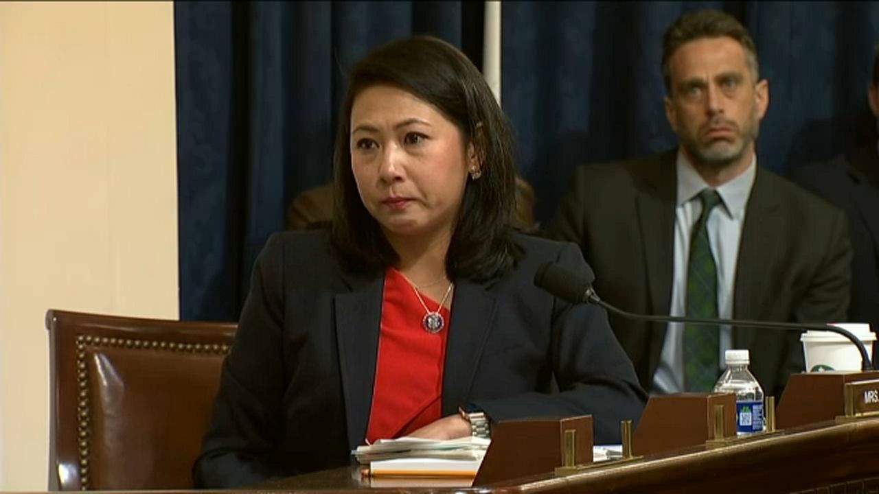 U.S. Rep. Stephanie Murphy of Winter Park offers a "really heartfelt thank you" to four officers who appeared Tuesday at a House select committee hearing on the Jan. 6 Capitol siege. (Screen capture from Spectrum News feed)
