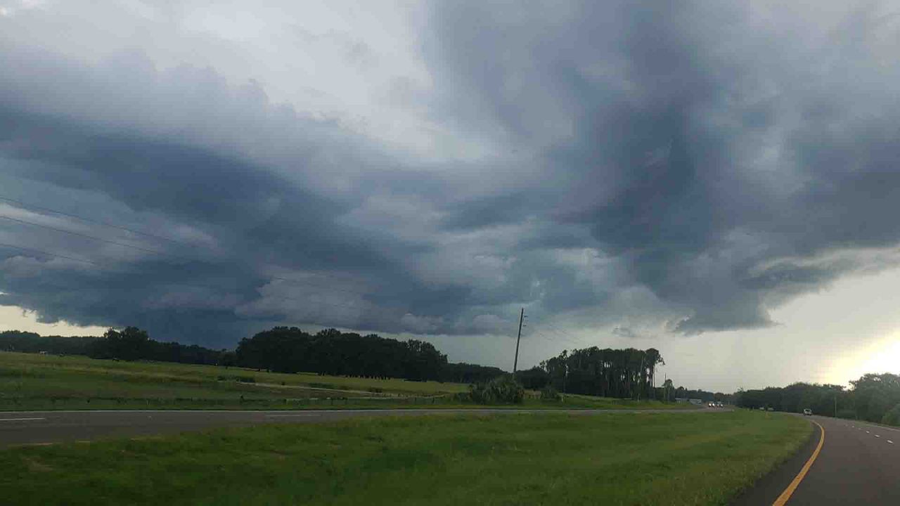 Submitted via the Spectrum Bay News 9 app: Storms moving into the Inverness area on Sunday, July 28, 2019. (Courtesy of viewer Lewis Mortner)