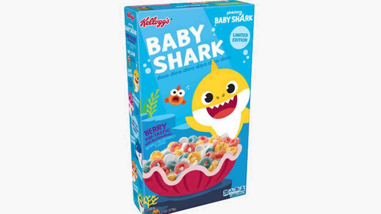 Kellogg's is set to release a limited edition Baby Shark cereal. (Courtesy of Kellogg's)