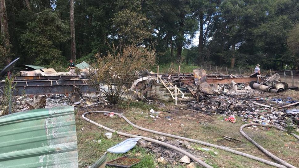 The remains of two people were found after a house fire in Ocala on Saturday. (Marion County Fire Rescue)