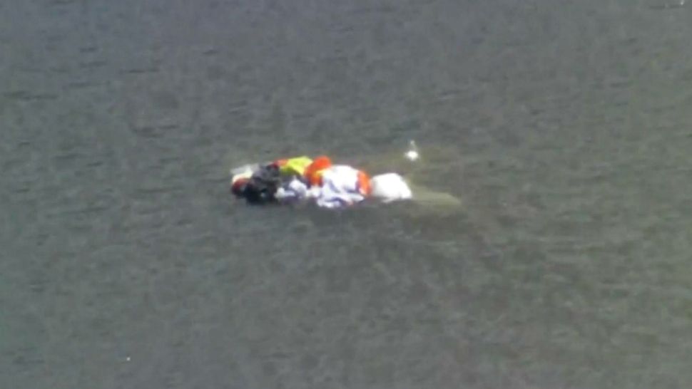 The male paraglider operator's body was recovered from Lake Beauclair in Tavares on Monday morning. (Sky 13)