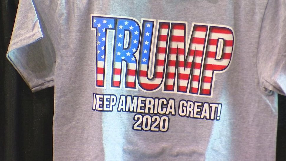 Trump 2020 merchandise filled the Robarts Arena.