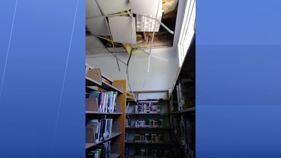 Break in damage closes library