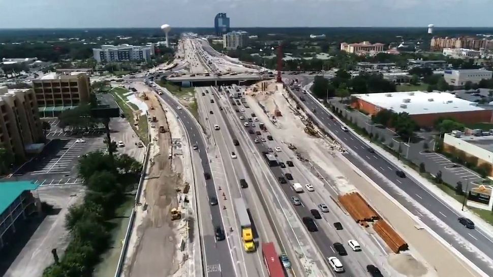 Crews will shift two miles of the interstate eastbound between John Young Parkway and the busy State Road 408. (File photo of Interstate 4)