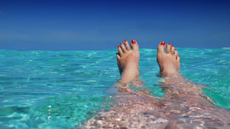 FILE photo of a woman swimming in the ocean. 