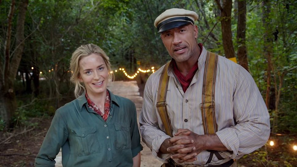 Emily Blunt and Dwayne Johnson star in the upcoming "Jungle Cruise" movie, which is currently in production. (Walt Disney Studios)