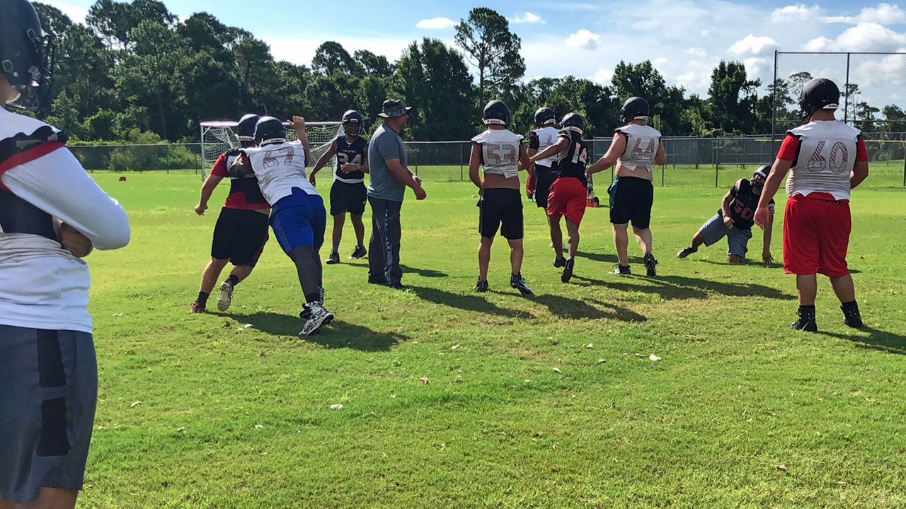 New Smyrna Beach High School football team has returned to the field, this time with Coach John Wilkinson returning as head coach. (Brittany Jones, staff)