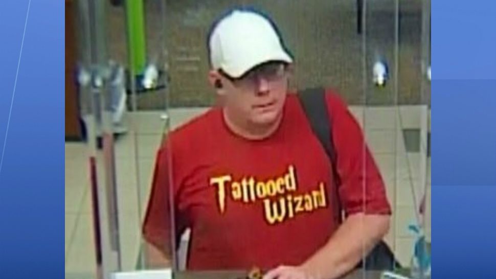 Jesse Paul Ayotte is accused of robbing 3 banks and trying to rob a 4th in Central Florida. (Orange County Sheriff's Office)
