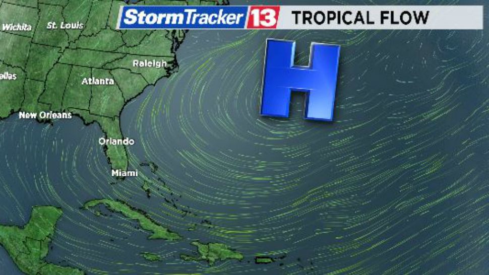 (StormTracker 13 graphical image of tropical flow)