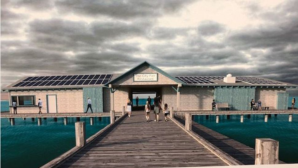 A sketch of the proposed design for the new Anna Maria City Pier. (Photo courtesy City of Anna Maria)