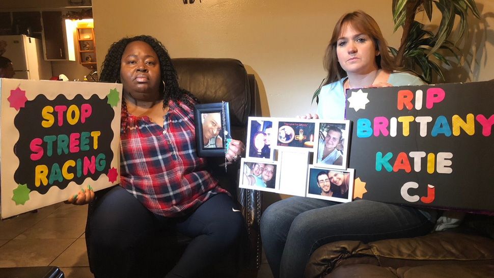 (L to R) Takasha Ellison, mother of Brittany Lewis, and Donna Collogan, mother of Christopher Stewart. Both mothers lost their children in a 2016 crash.