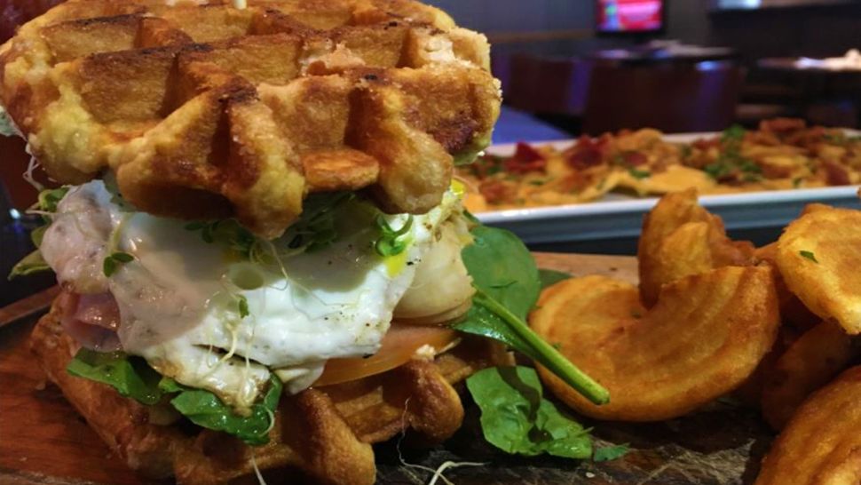 Teak Neighborhood Grill in Maitland has found another thing to do with waffles for your 'morning after' brunch. (Allison Walker Torres, staff)