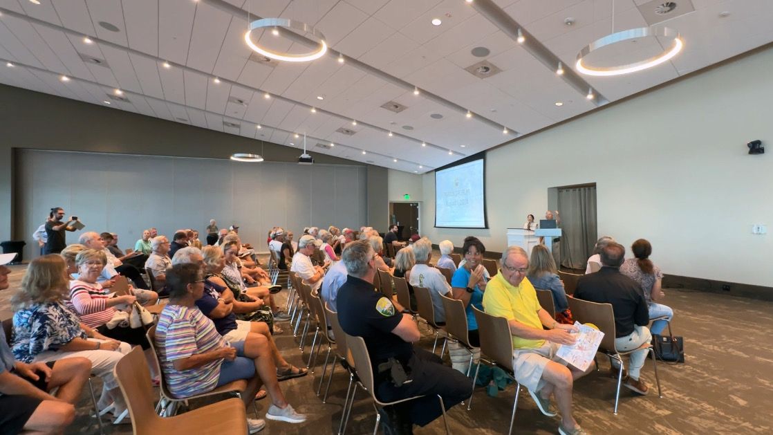 New Smyrna Beach residents flowed into the city's Parking Public Forum with hopes of learning more about a parking study within their city that was led by an engineering firm. (Spectrum News 13/Chris Krul)