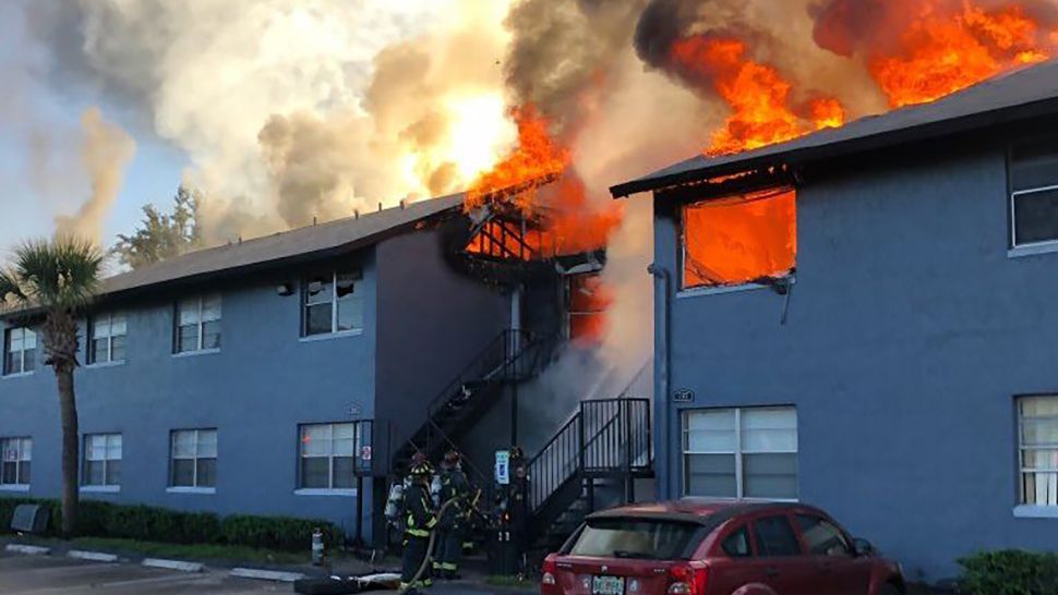 No one was hurt in this fire at the Royal Isles Apartments on Wednesay, Aug. 08, 2018. (Orlando Fire Department)