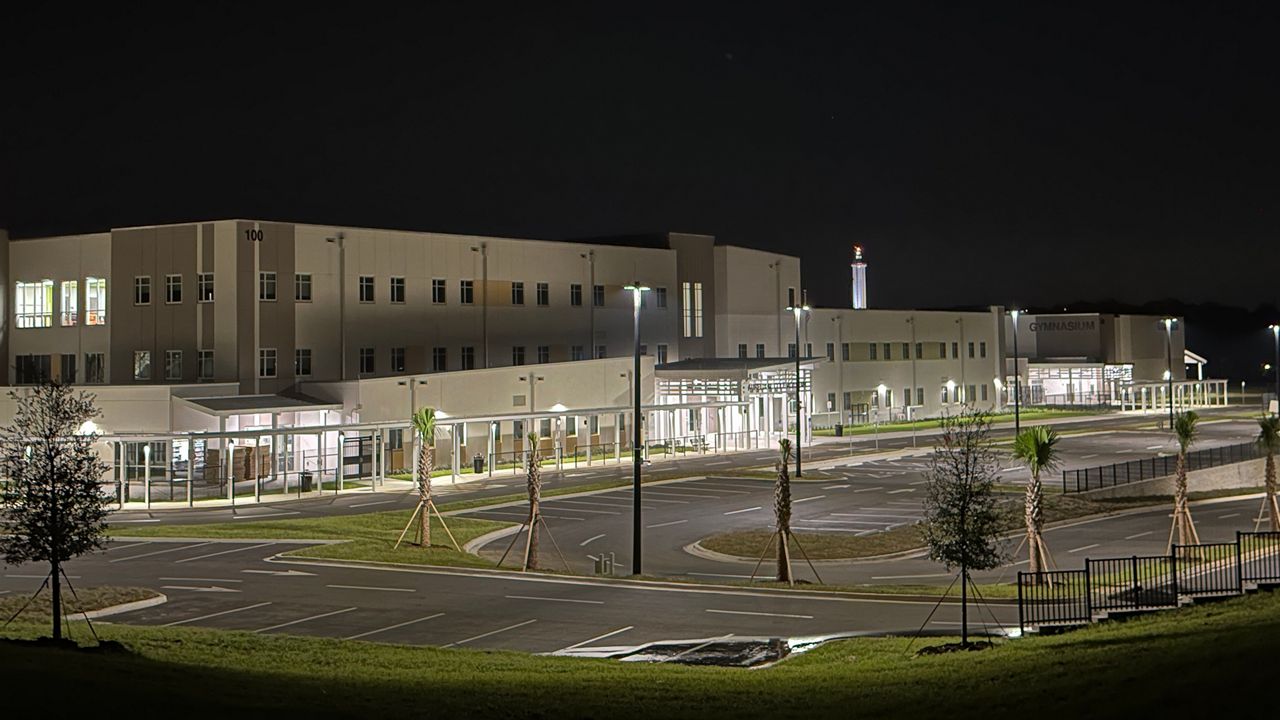 Aurelia M. Cole Academy in Clermont opened for the first time to welcome about 1,200 students on Thursday, Aug. 10, 2023. (Spectrum News 13/Katie Streit)