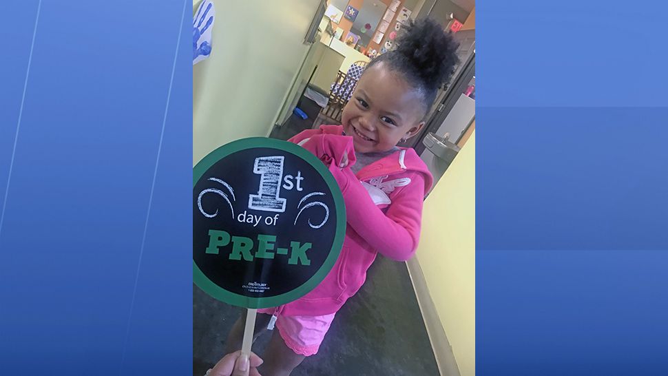 Sent to us via the Spectrum News 13 app: Caleigh looks very excited to start pre-k at VPK. (Ariel Clemons, viewer)