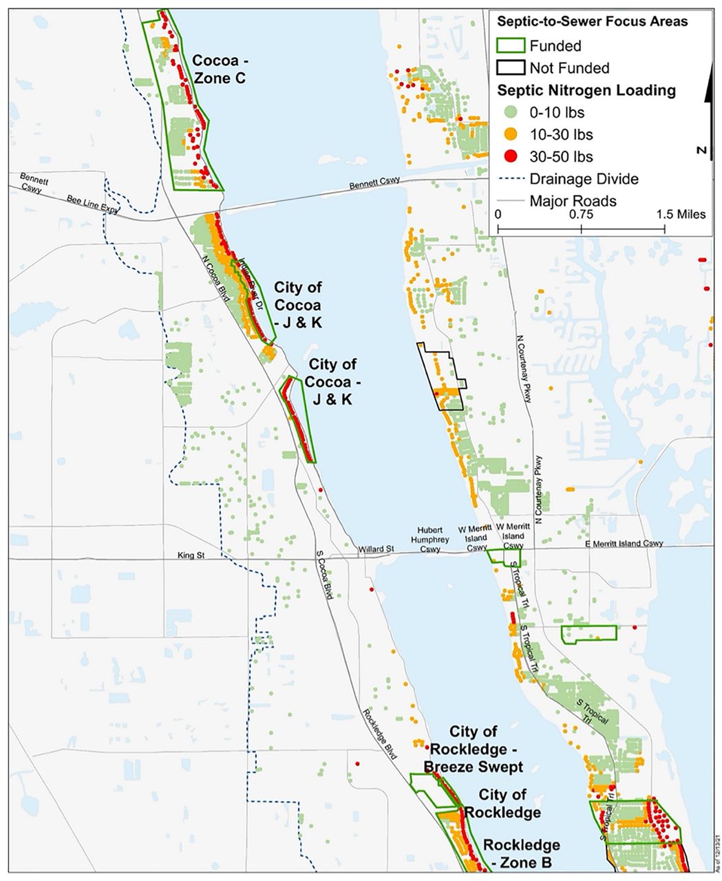 Cocoa determining future of septic to sewer project