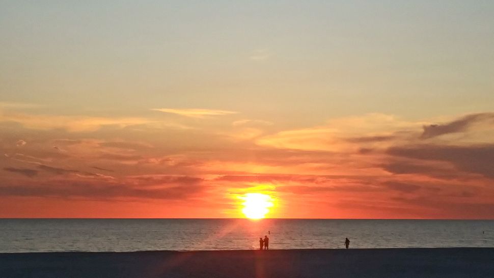 Submitted via Spectrum Bay News 9 app: A beautiful Saturday night sunset on St. Pete Beach. (Courtesy of Ric Decker, viewer)