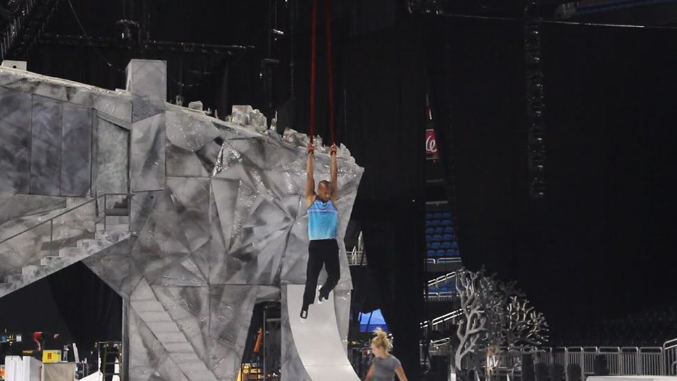 Performers for Cirque du Soleil's "Crystal" rehearse at the Amway Center, Wednesday, Aug. 1, 2018. 