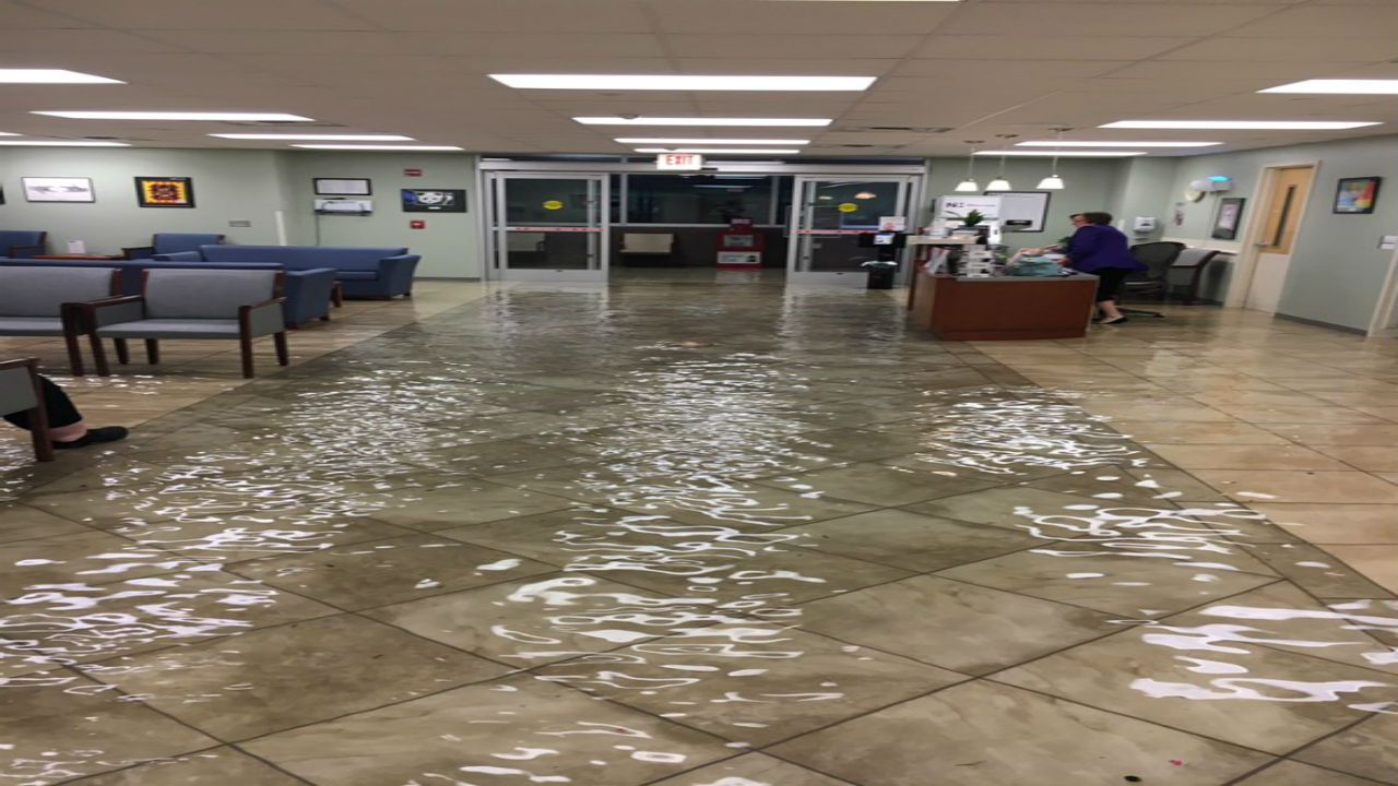 Part of Novant hospital closed after flooding from rain