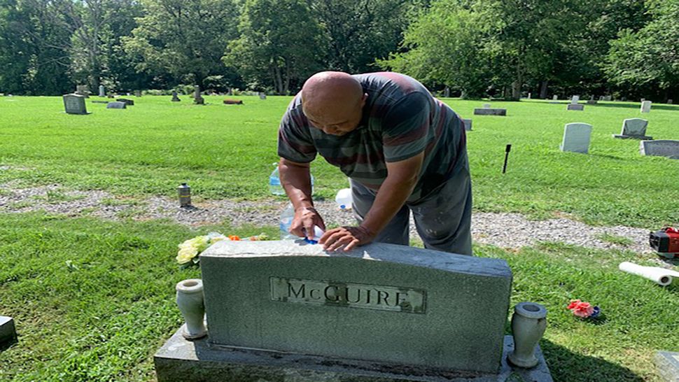 Kentucky Man Finds Calling in Cemetery Cleaning Headstones