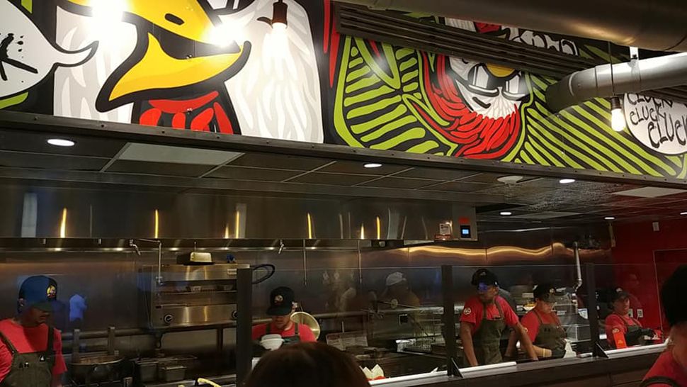 The inside of Chicken Guy!, the newest restaurant at Disney Springs. 