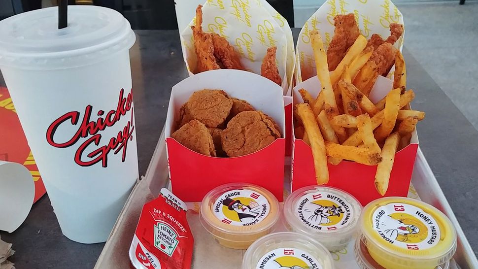 Select menu items from Chicken Guy, now open at Disney Springs.