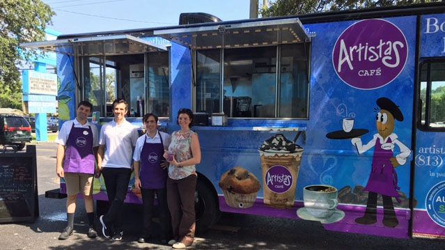 Artista's Mobile Café, which is run mainly by employees on the autism spectrum, just opened for business. (Katie Jones, Staff)